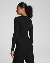 SPANXsmoothâ„¢ Jersey Crewneck Long Sleeve Top | Classic Black